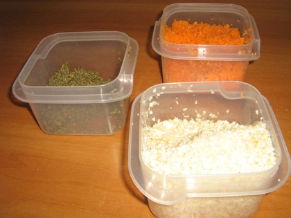 Storage for fast food raw food cooking